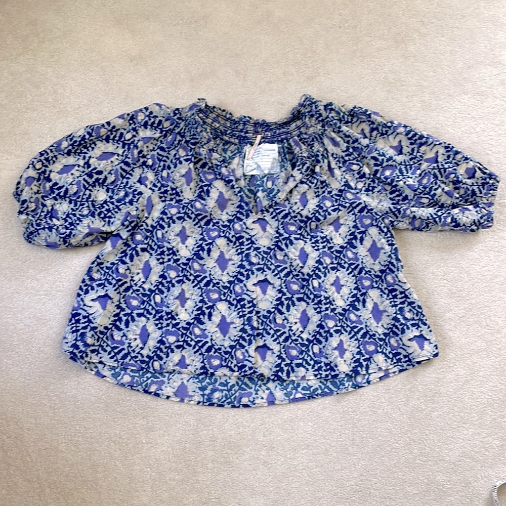 Free People Boho Batik Blouse